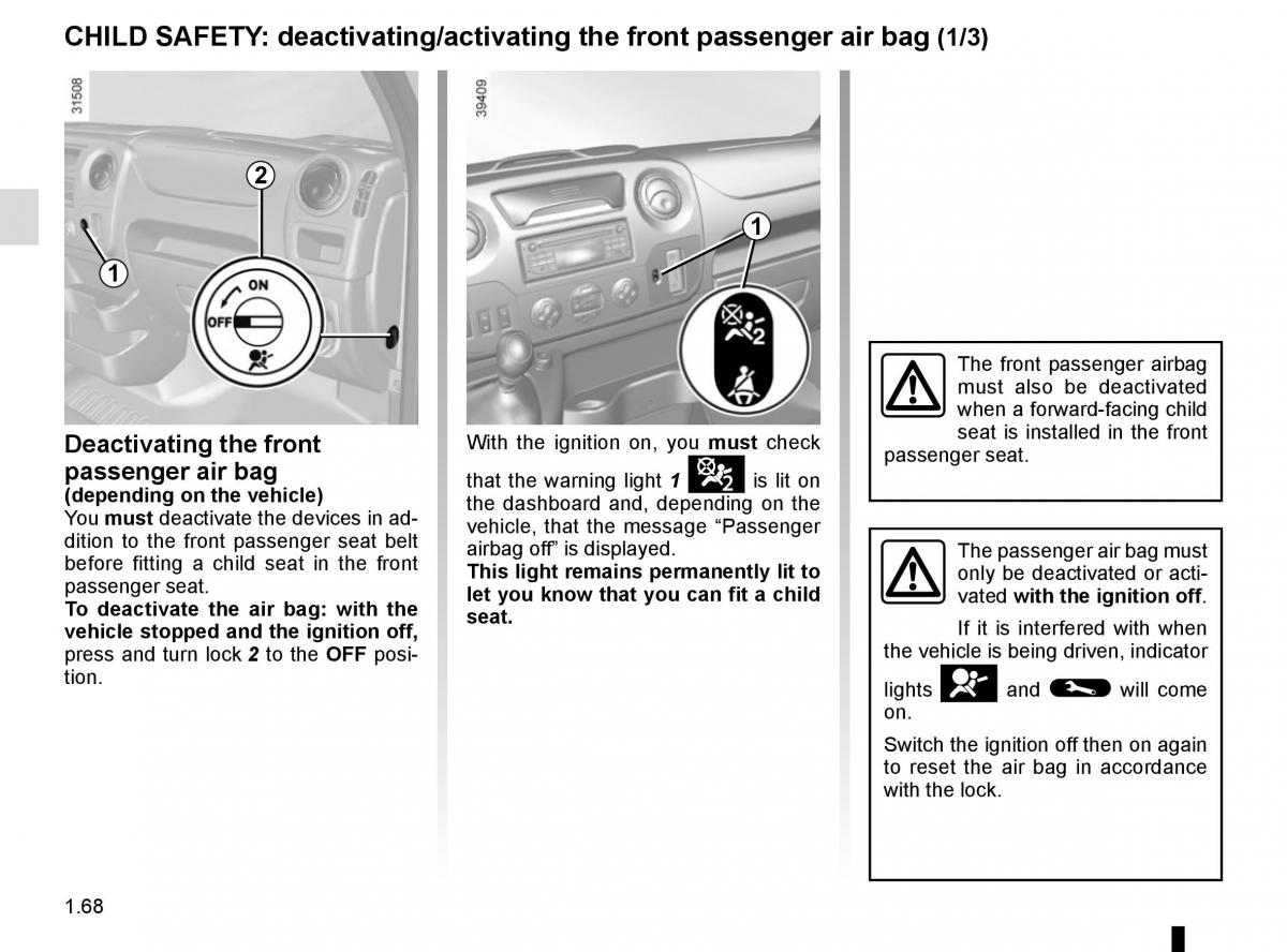 Renault Master III 3 owners manual / page 74