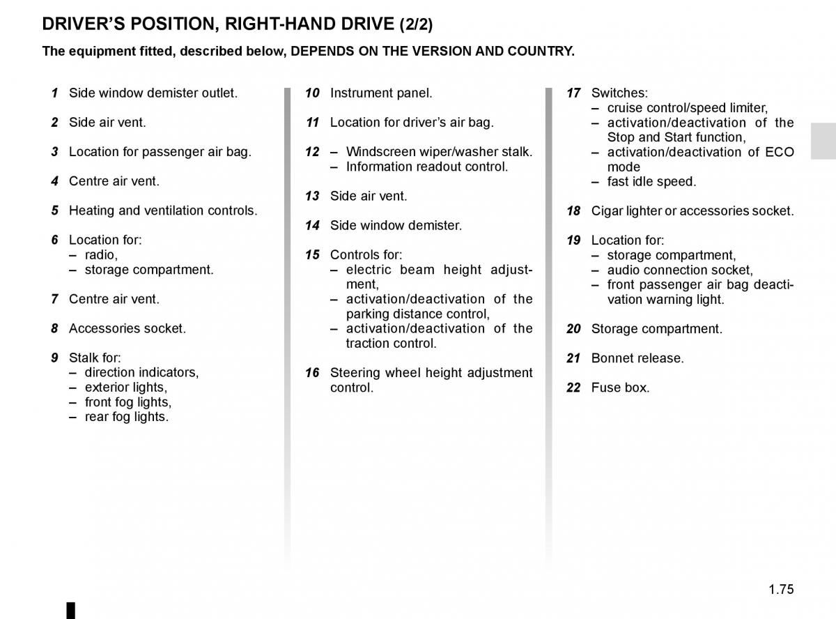 Renault Master III 3 owners manual / page 81