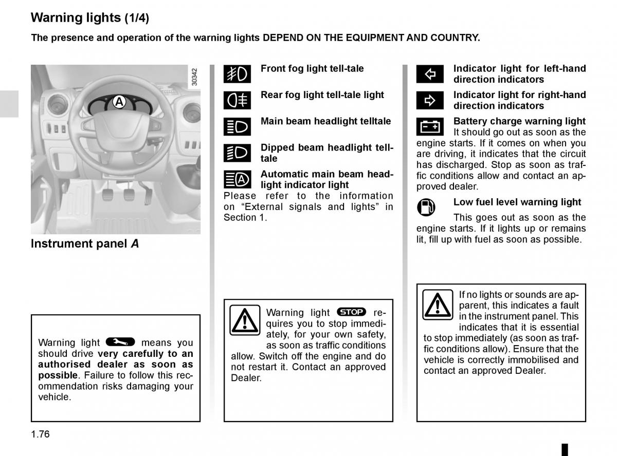 Renault Master III 3 owners manual / page 82