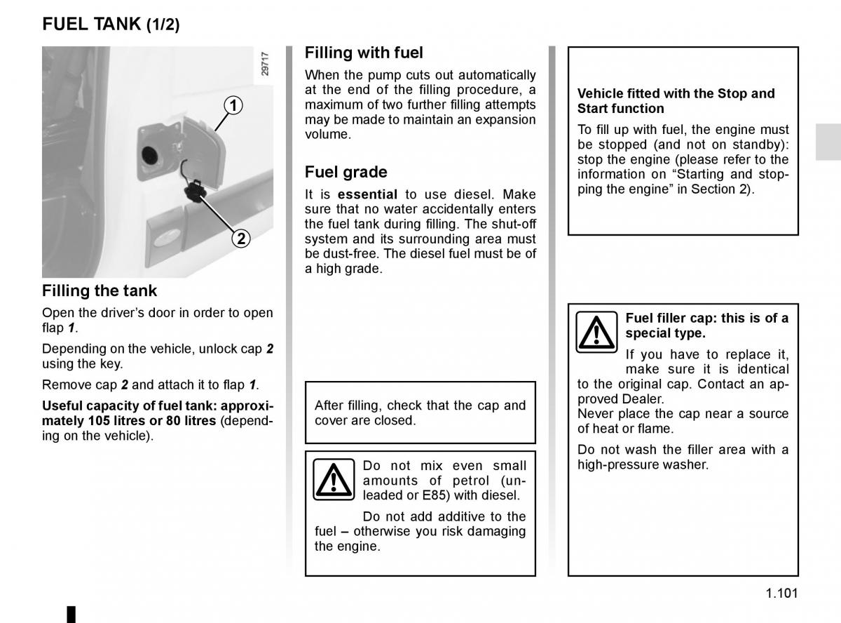 Renault Master III 3 owners manual / page 107