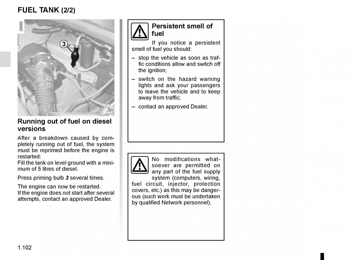 Renault Master III 3 owners manual / page 108