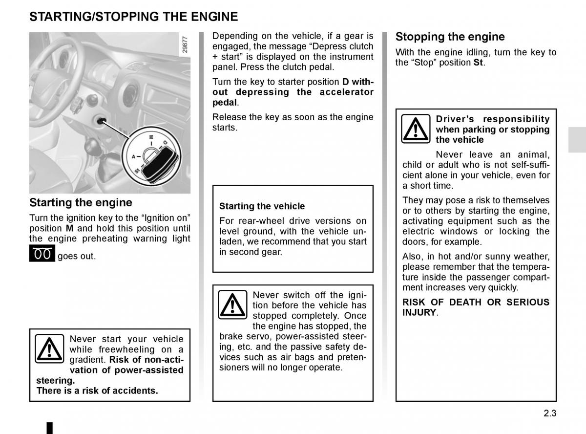 Renault Master III 3 owners manual / page 117