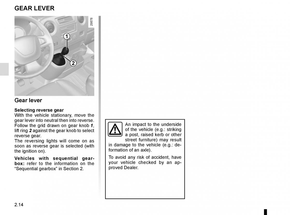 Renault Master III 3 owners manual / page 128