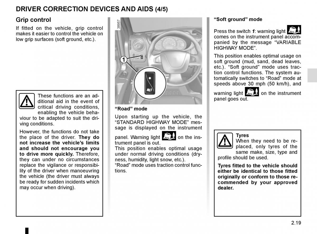 Renault Master III 3 owners manual / page 133