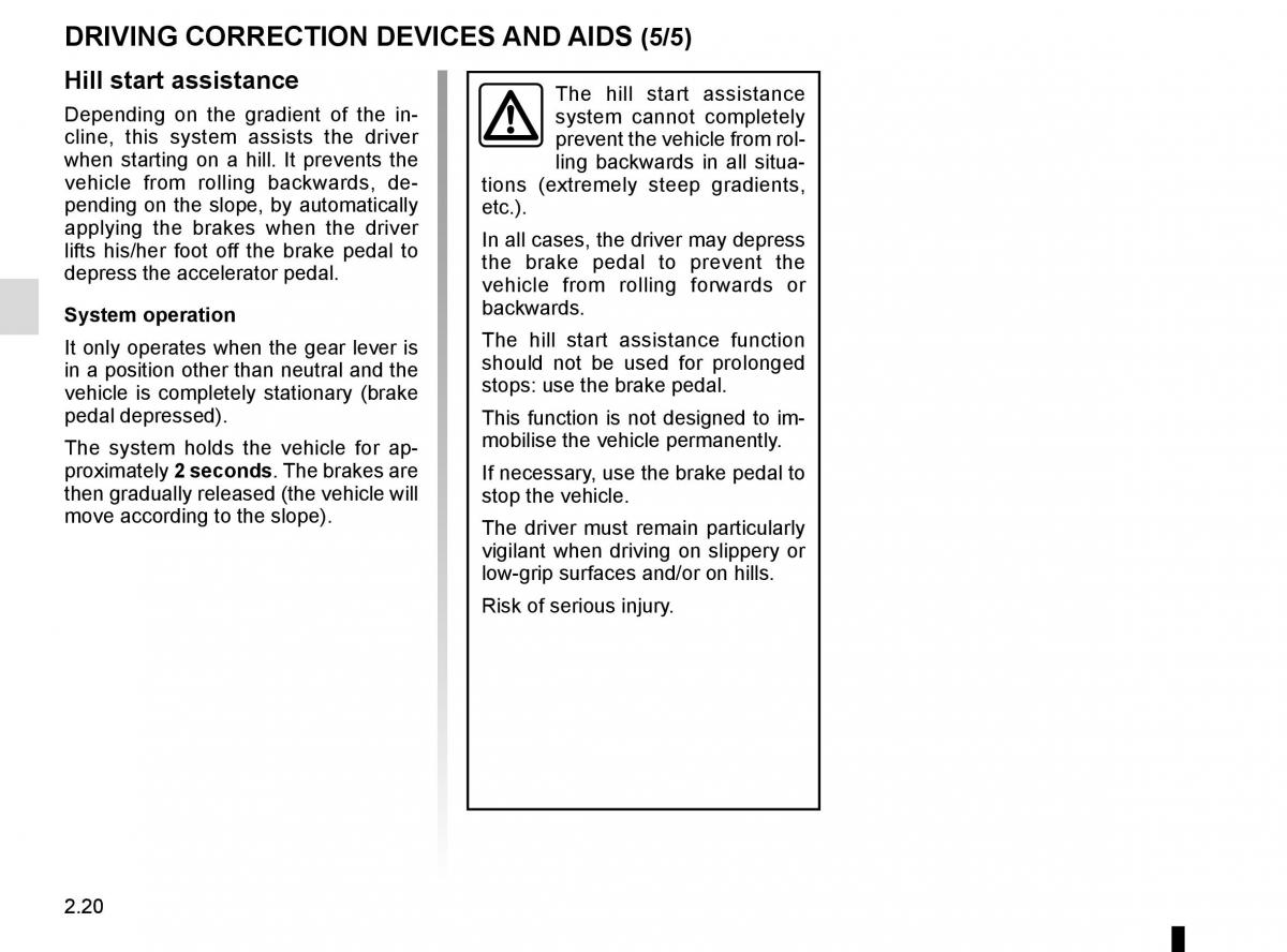 Renault Master III 3 owners manual / page 134