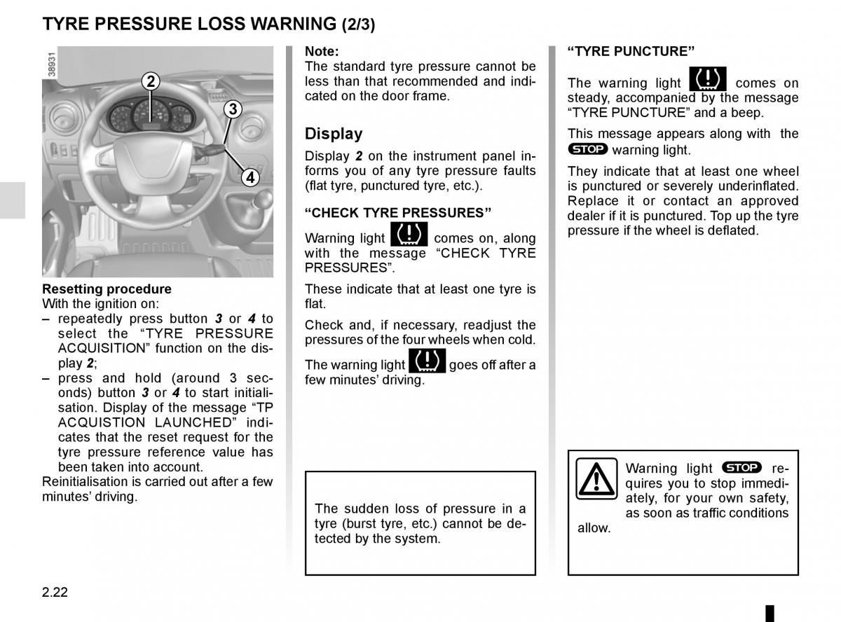 Renault Master III 3 owners manual / page 136