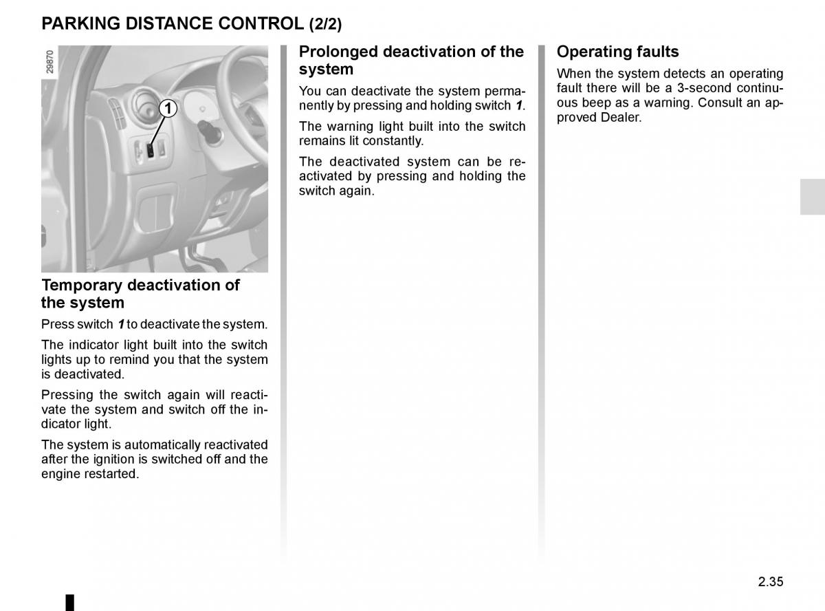 Renault Master III 3 owners manual / page 149