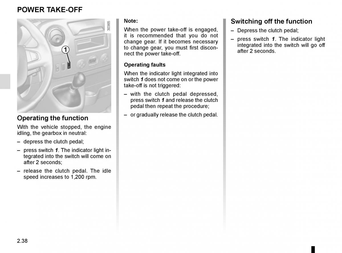 Renault Master III 3 owners manual / page 152