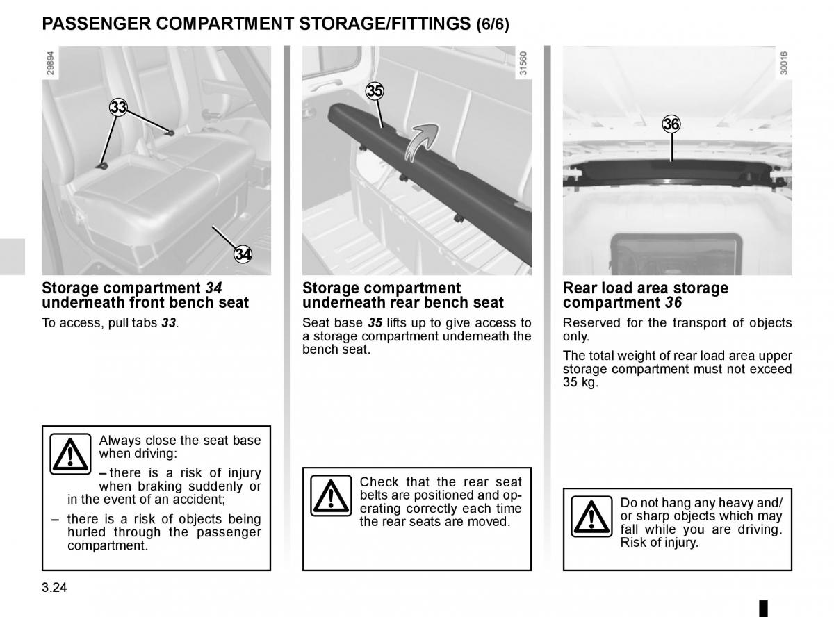 Renault Master III 3 owners manual / page 184