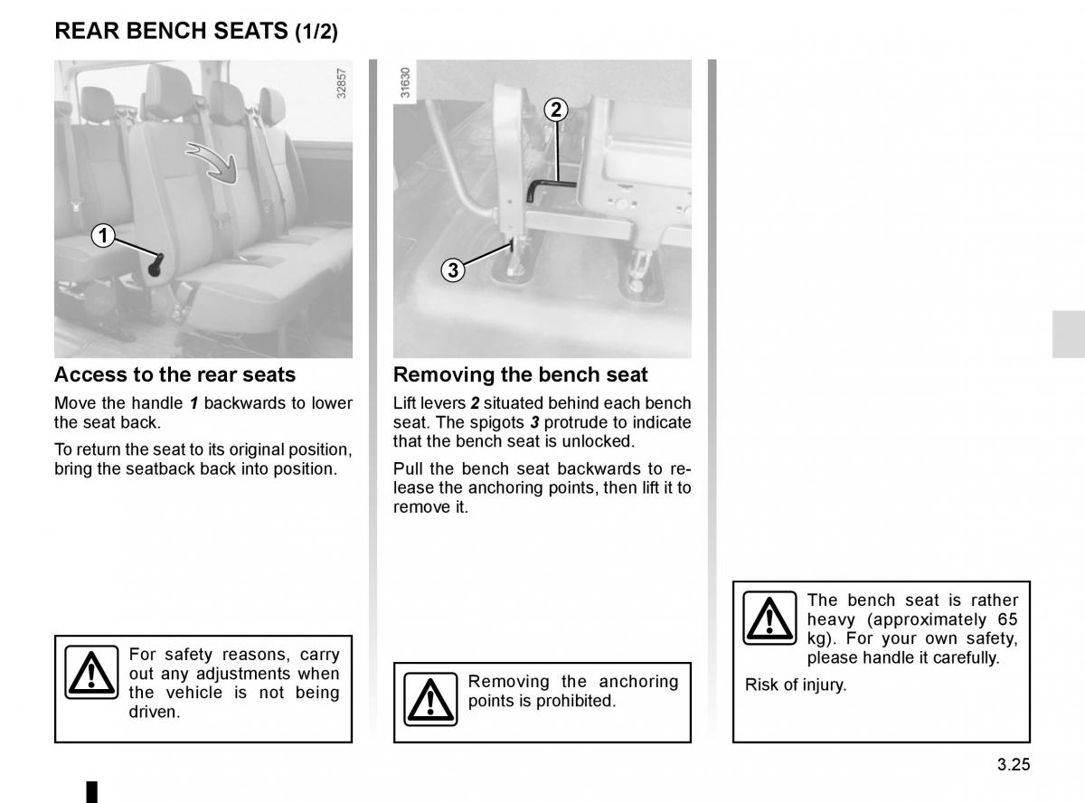 Renault Master III 3 owners manual / page 185