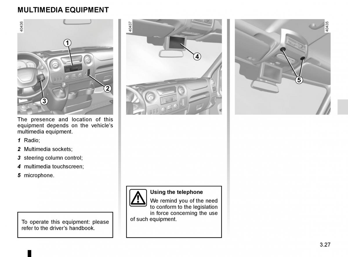 Renault Master III 3 owners manual / page 187