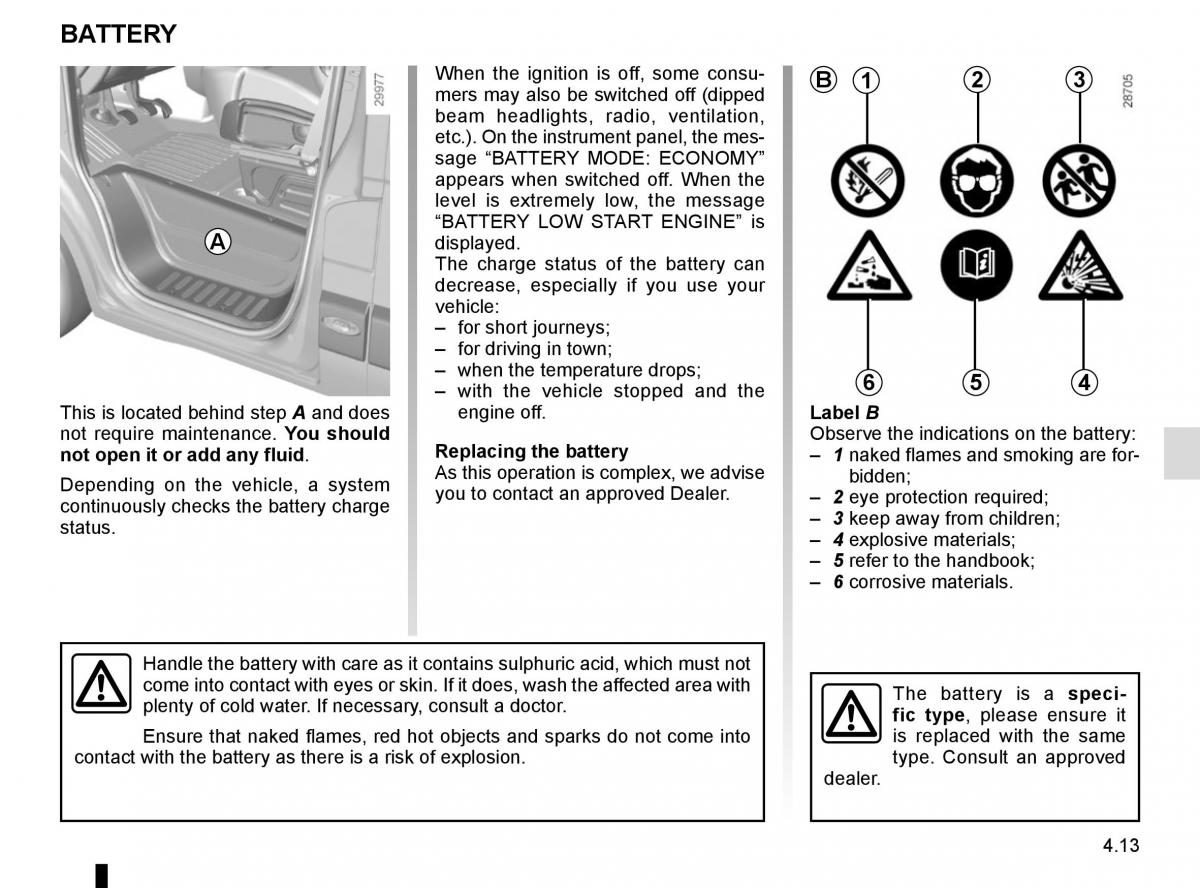 Renault Master III 3 owners manual / page 203