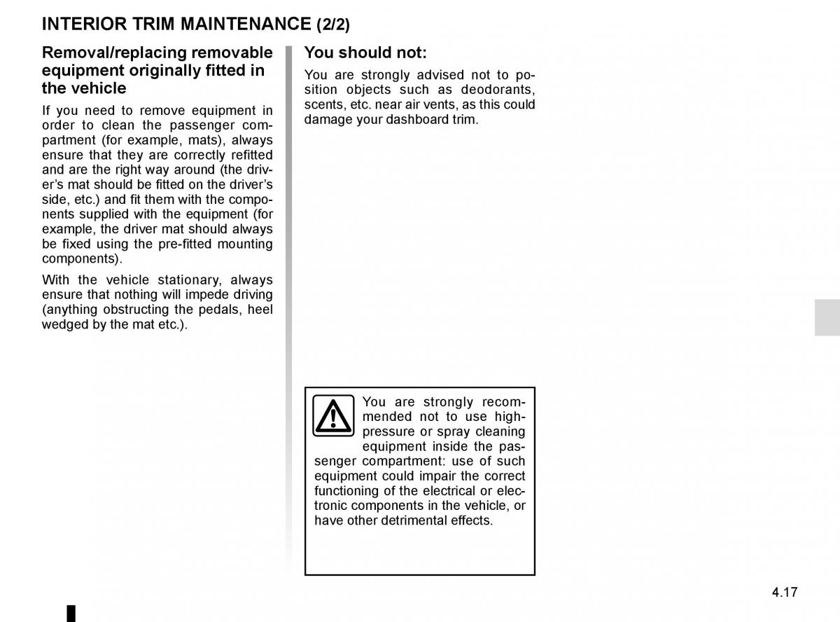 Renault Master III 3 owners manual / page 207