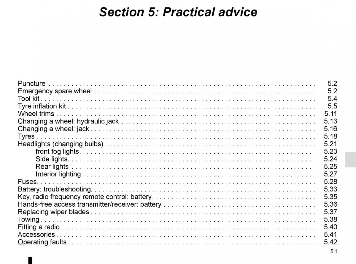 Renault Master III 3 owners manual / page 209