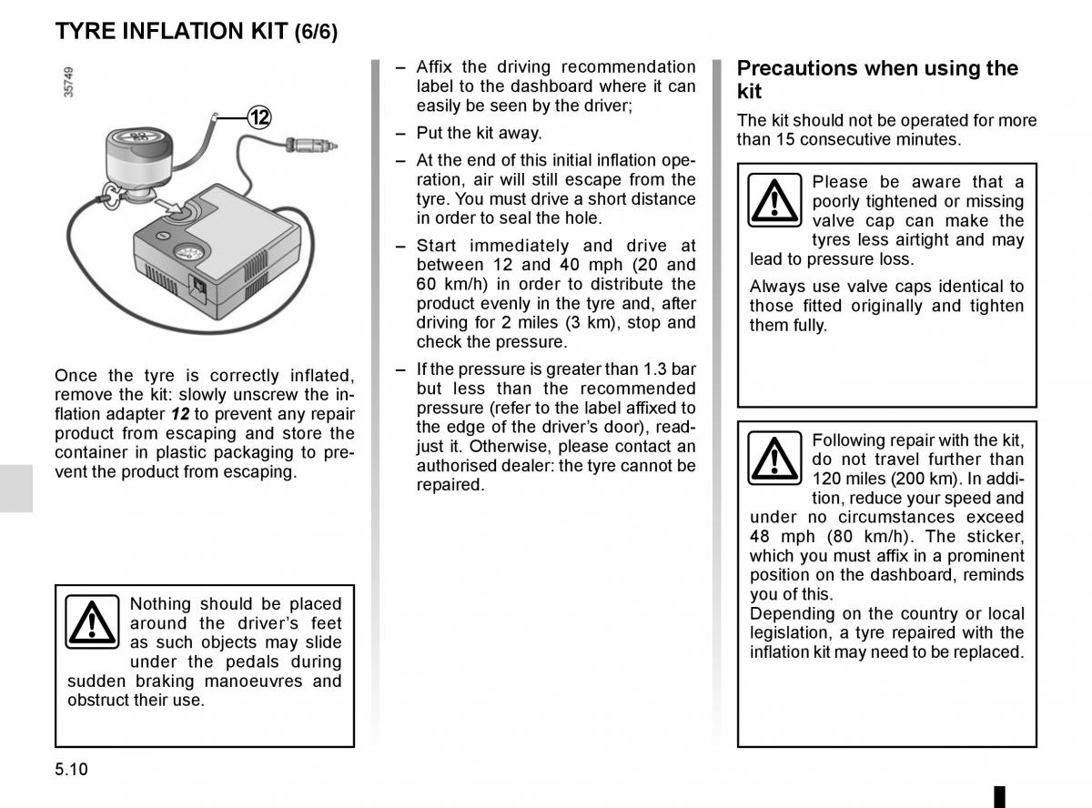 Renault Master III 3 owners manual / page 218