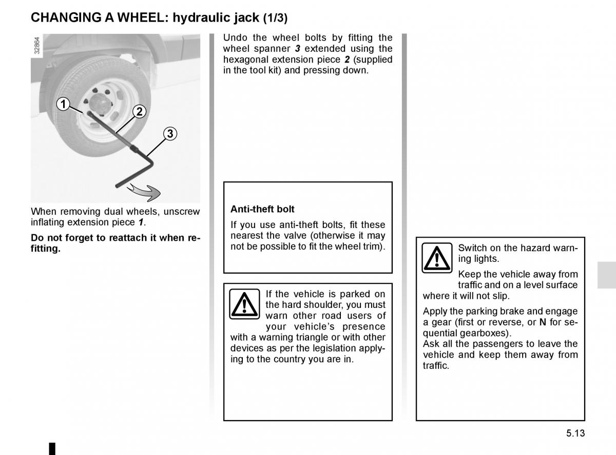 Renault Master III 3 owners manual / page 221