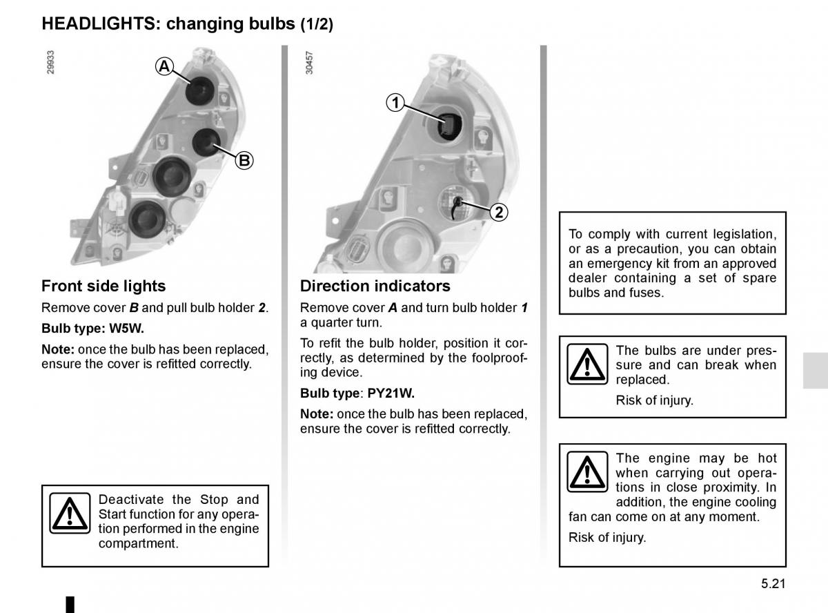 Renault Master III 3 owners manual / page 229