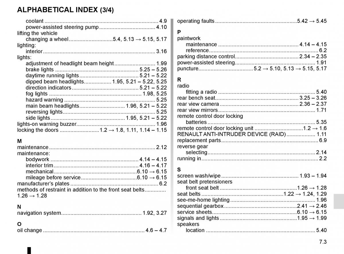 Renault Master III 3 owners manual / page 279