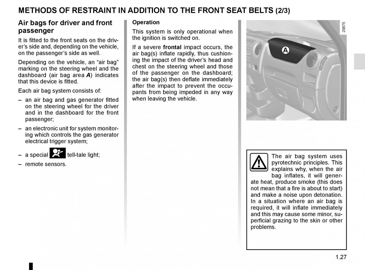 Renault Master III 3 owners manual / page 33