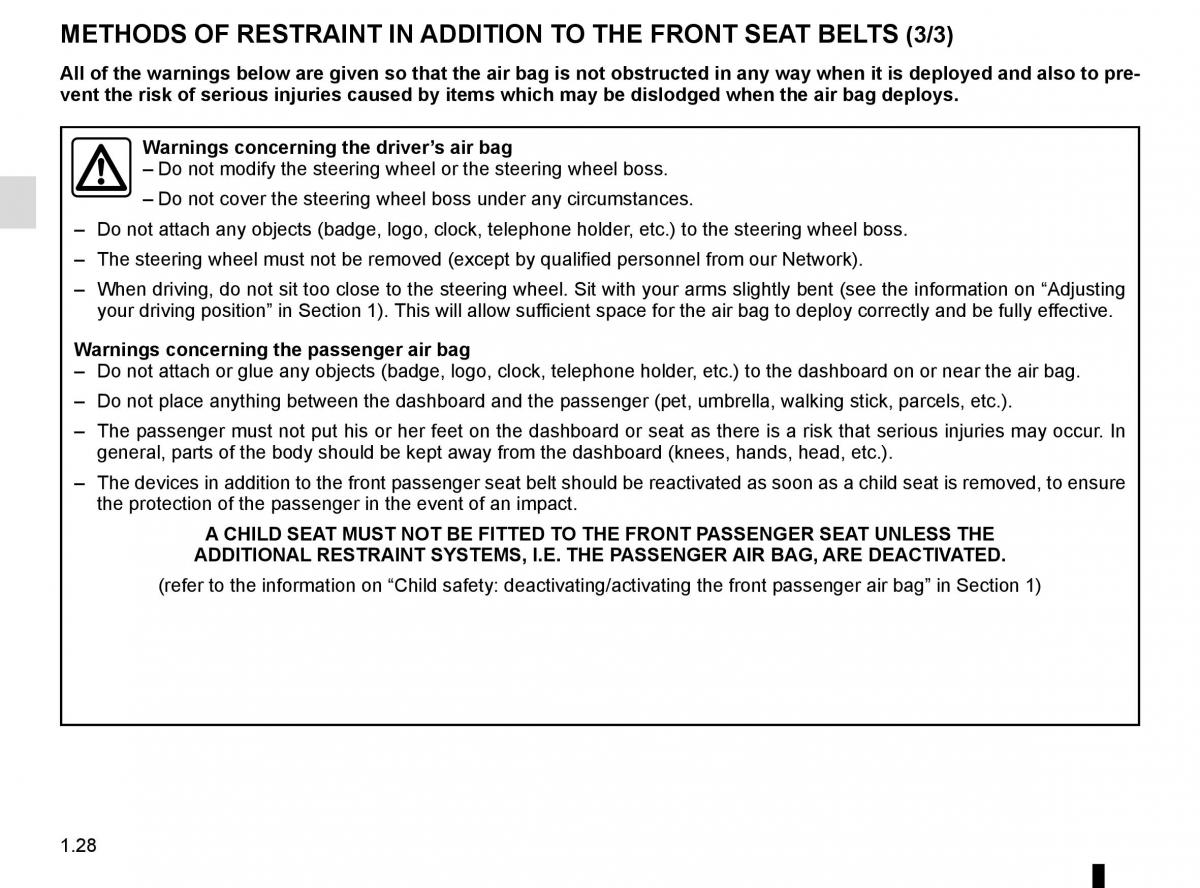 Renault Master III 3 owners manual / page 34