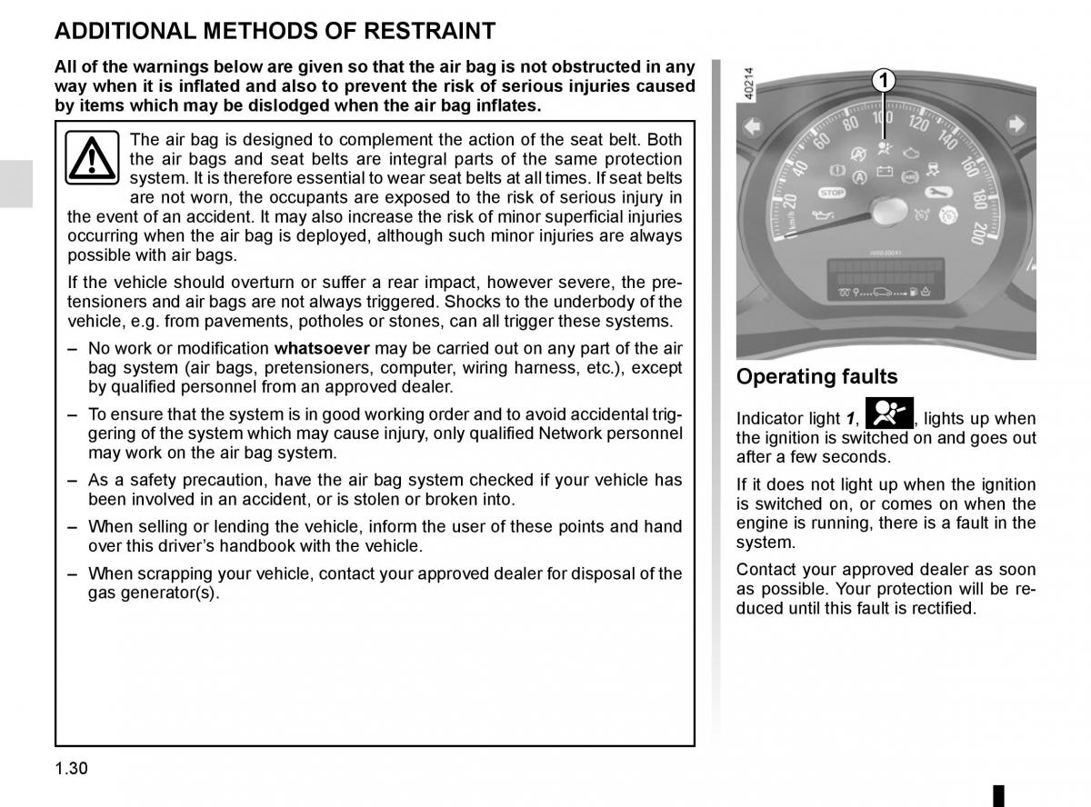 Renault Master III 3 owners manual / page 36