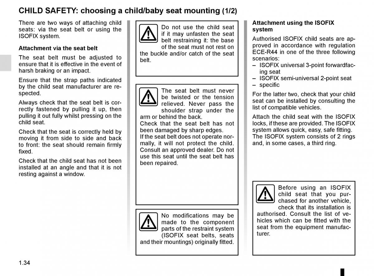 Renault Master III 3 owners manual / page 40