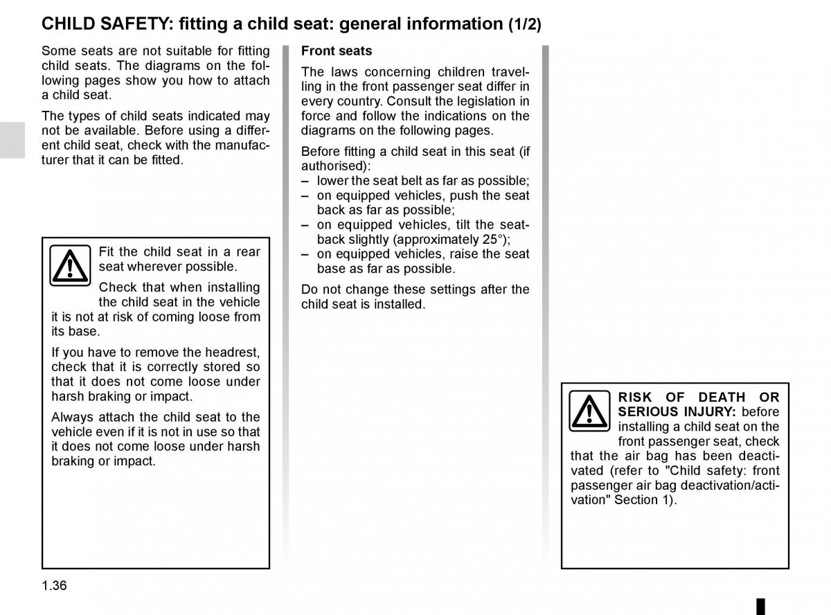 Renault Master III 3 owners manual / page 42