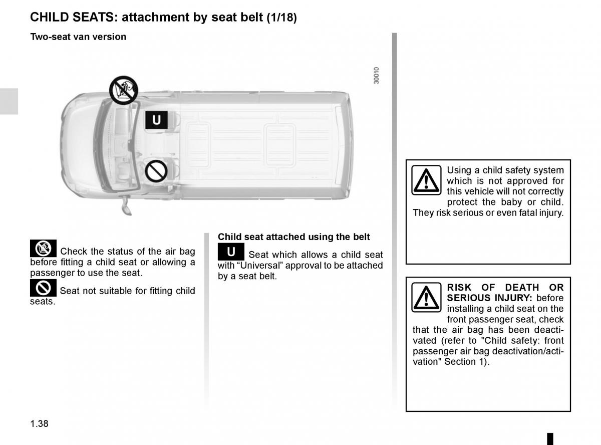 Renault Master III 3 owners manual / page 44