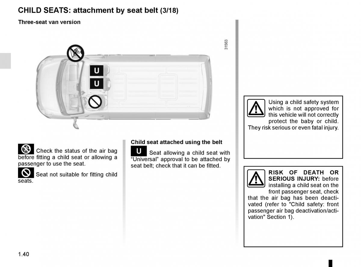 Renault Master III 3 owners manual / page 46