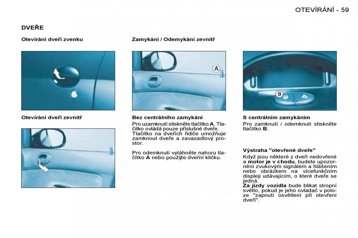 Peugeot 206 navod k obsludze / page 62