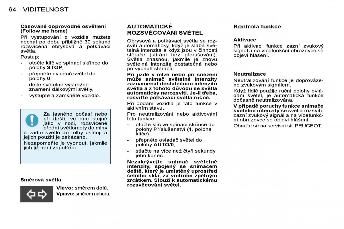 Peugeot 206 navod k obsludze / page 67