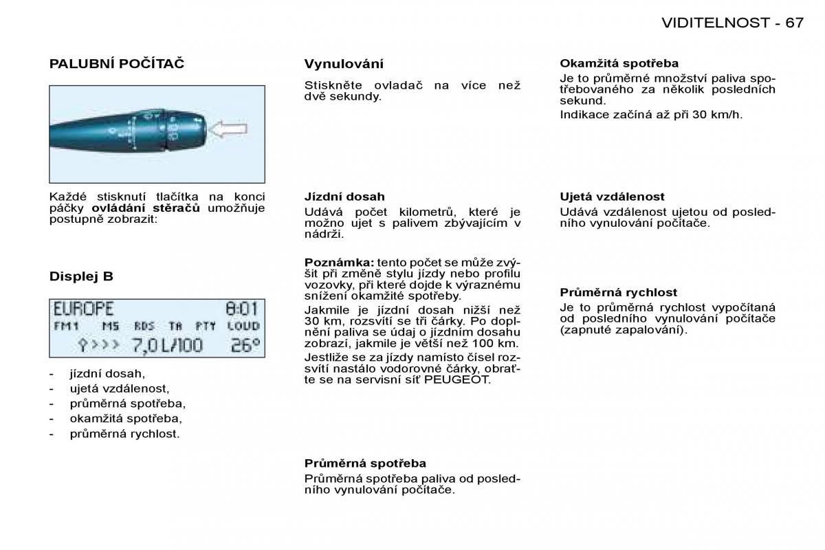 Peugeot 206 navod k obsludze / page 71