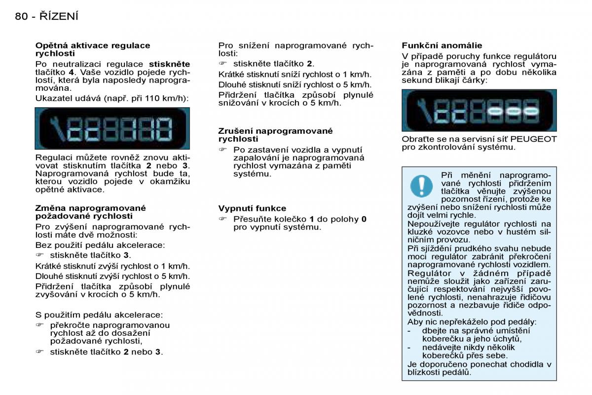 Peugeot 206 navod k obsludze / page 85