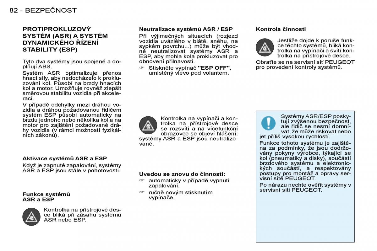 Peugeot 206 navod k obsludze / page 87