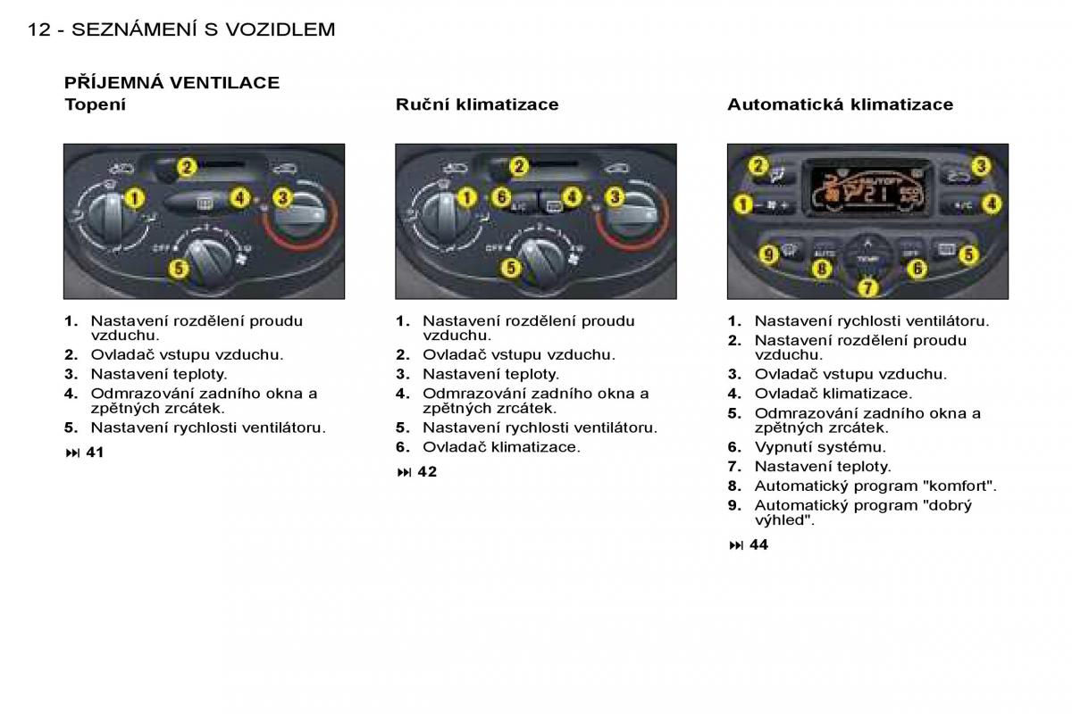 Peugeot 206 navod k obsludze / page 9