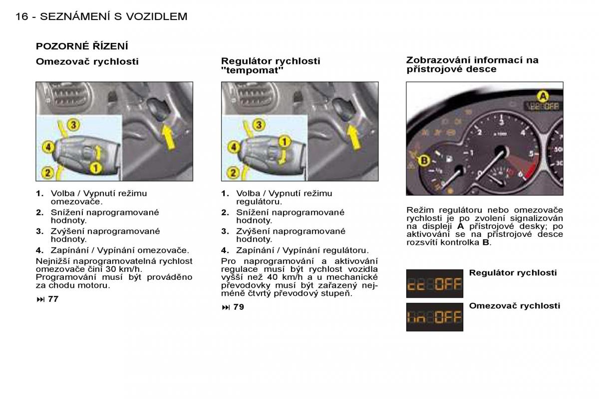 Peugeot 206 navod k obsludze / page 13