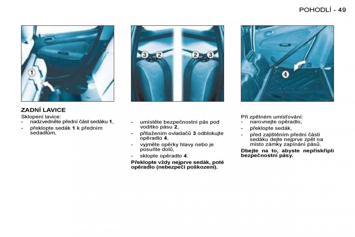 Peugeot 206 navod k obsludze / page 49