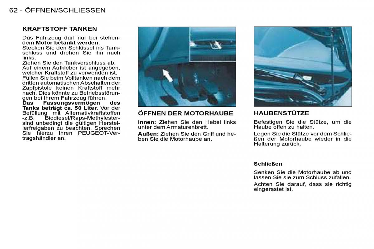 Peugeot 206 Handbuch / page 65