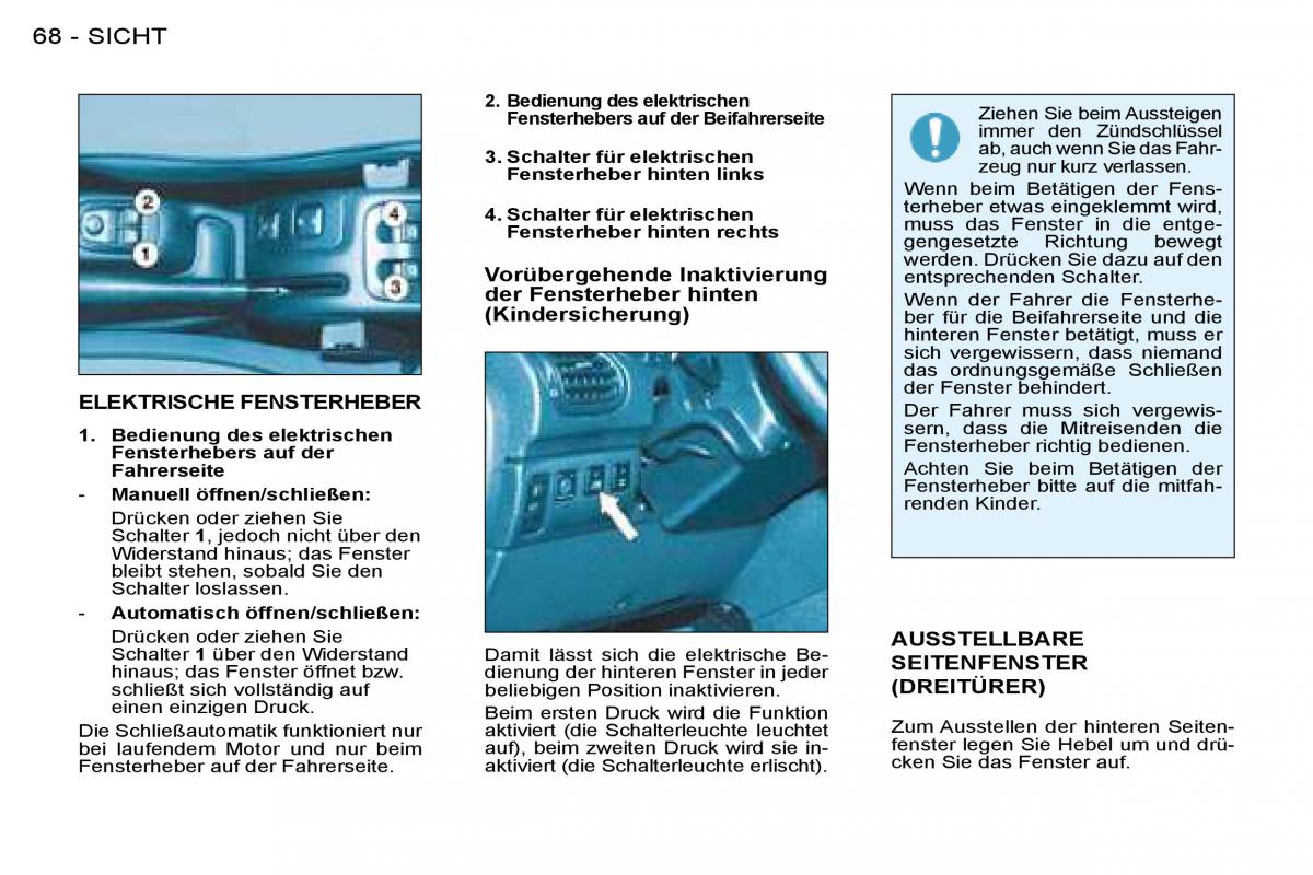 Peugeot 206 Handbuch / page 72