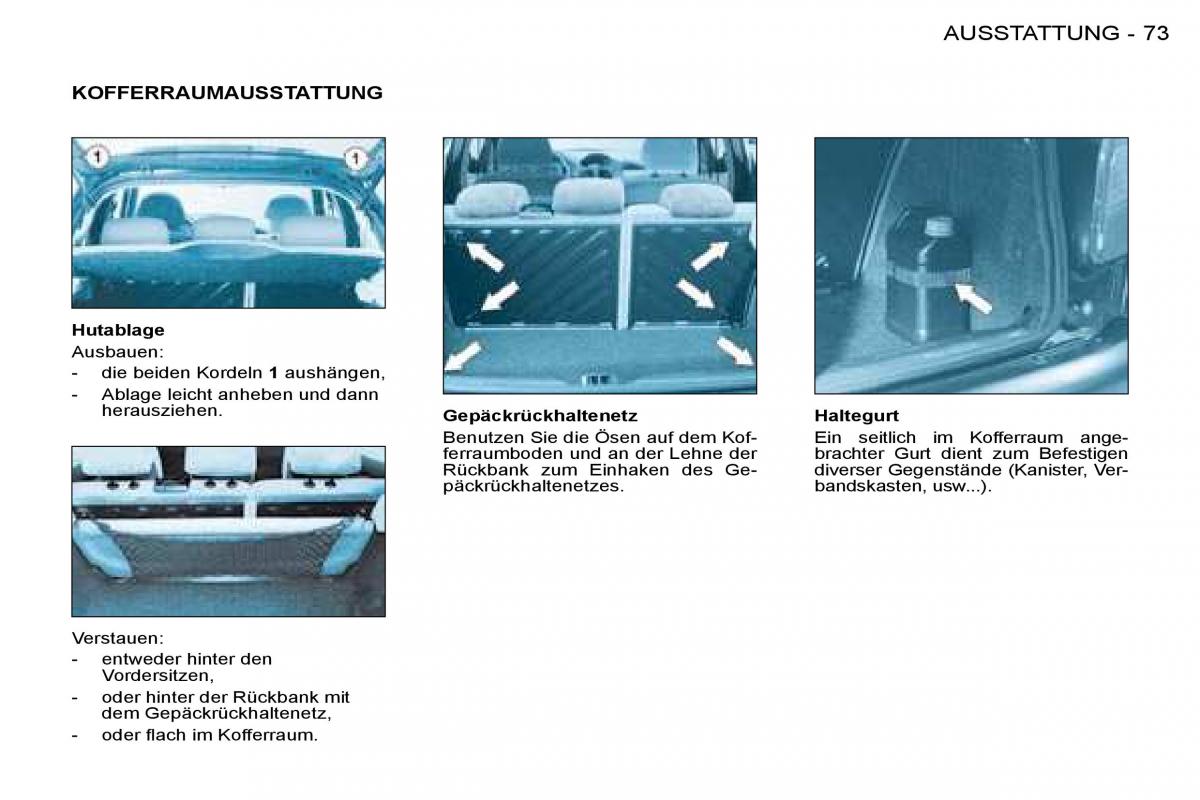 Peugeot 206 Handbuch / page 77