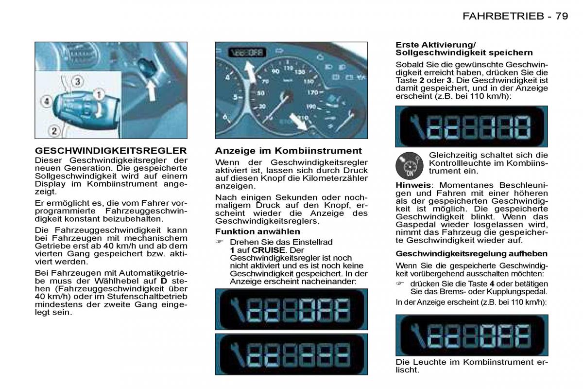 Peugeot 206 Handbuch / page 84