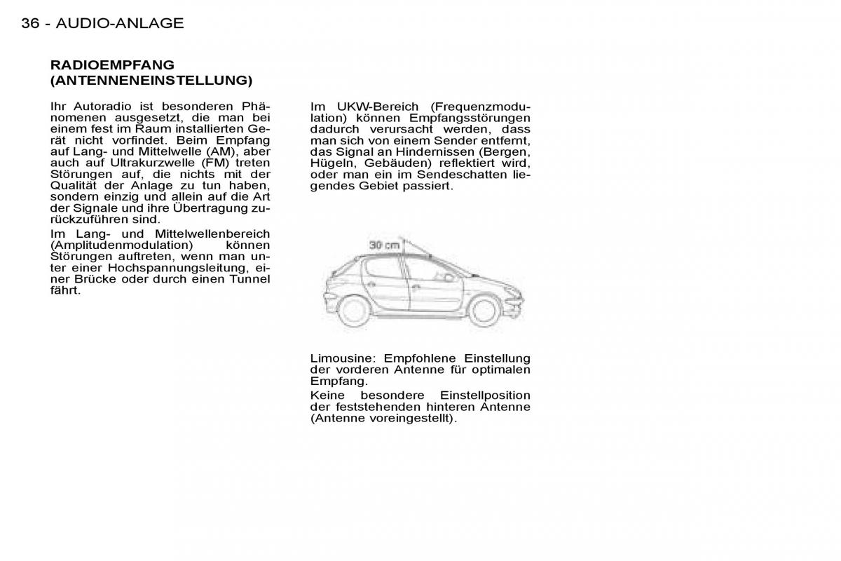 Peugeot 206 Handbuch / page 35