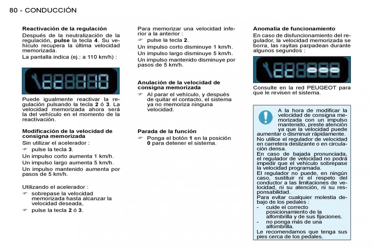 Peugeot 206 manual del propietario / page 85