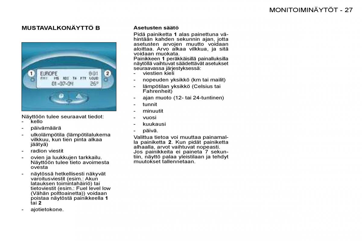 Peugeot 206 omistajan kasikirja / page 25