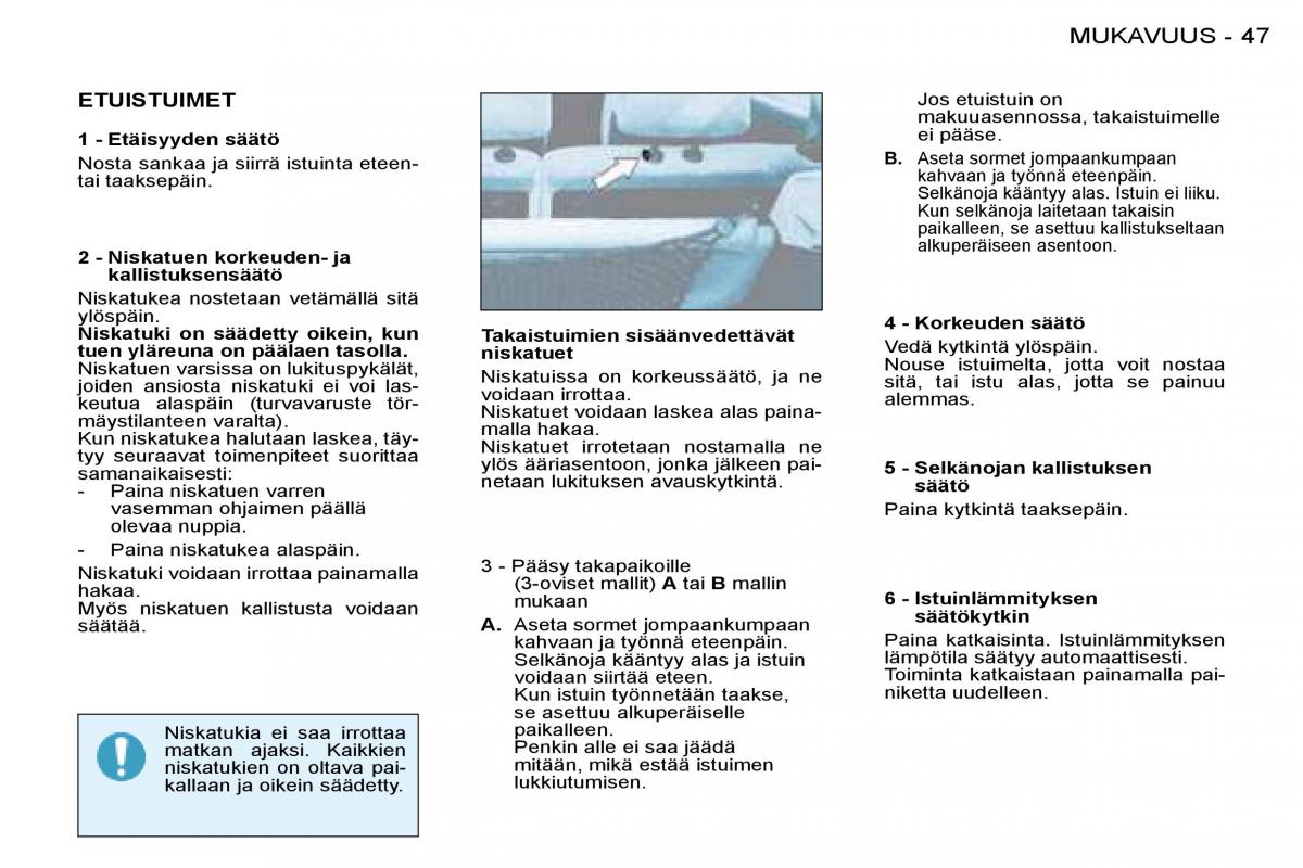 Peugeot 206 omistajan kasikirja / page 46