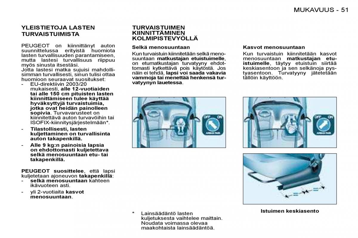 Peugeot 206 omistajan kasikirja / page 52