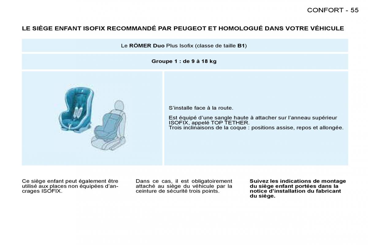 Peugeot 206 manuel du proprietaire / page 58