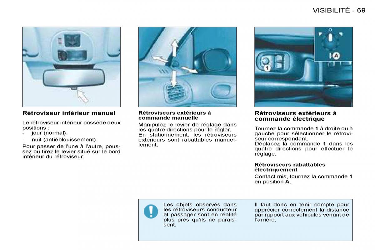 Peugeot 206 manuel du proprietaire / page 69