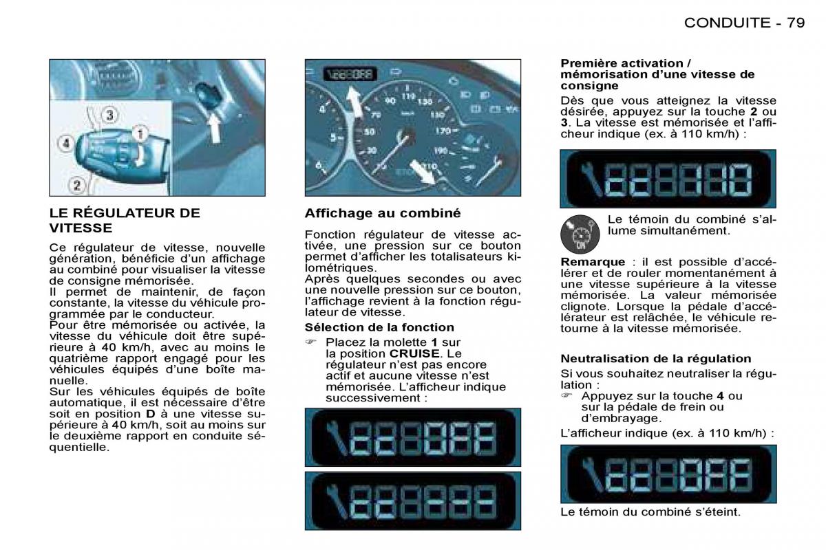 Peugeot 206 manuel du proprietaire / page 80