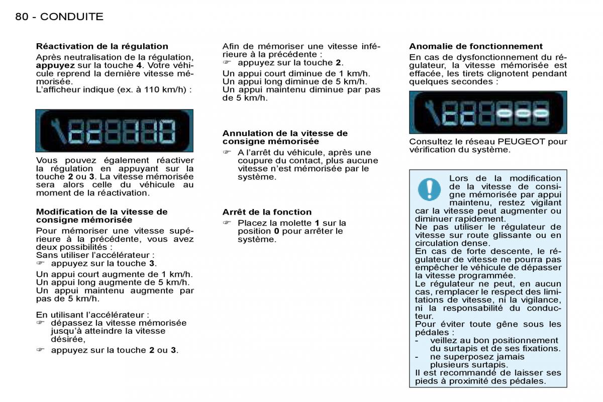 Peugeot 206 manuel du proprietaire / page 81